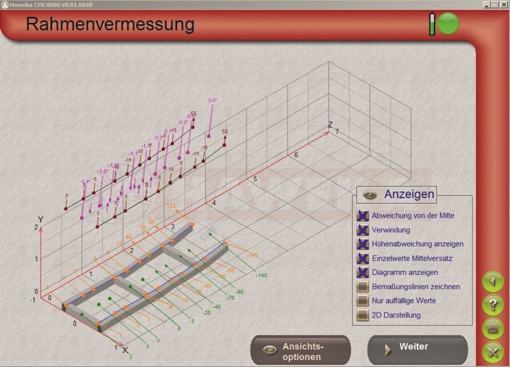 Lkw-Rahmenvermessung