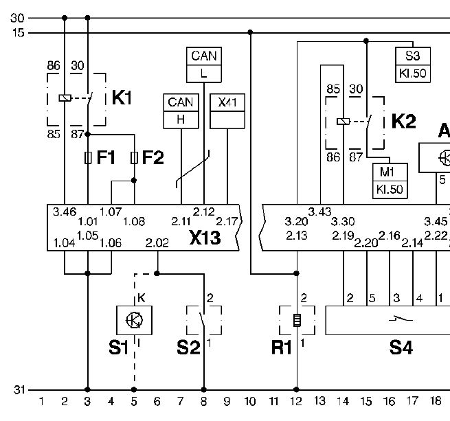 Stecker vom Motorcomputer Peugeot 207